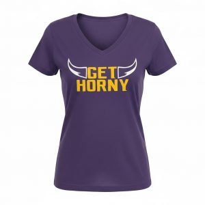 Women's Purple V-Neck Tee.