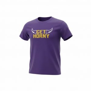 GetHorny_Vikings_Men_roundneck_Tshirt Purple Crewneck Tee