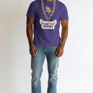 Purple Vikings Tee + Get Horny Chain Combo