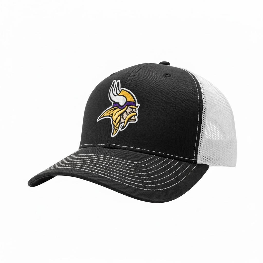 Richardson Black 112 trucker mesh V Cap