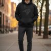 Black Hooded Viking Head Sweatshirt