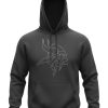 Black Hooded Viking Head Sweatshirt