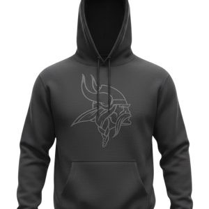 Black Hooded Viking Head Sweatshirt