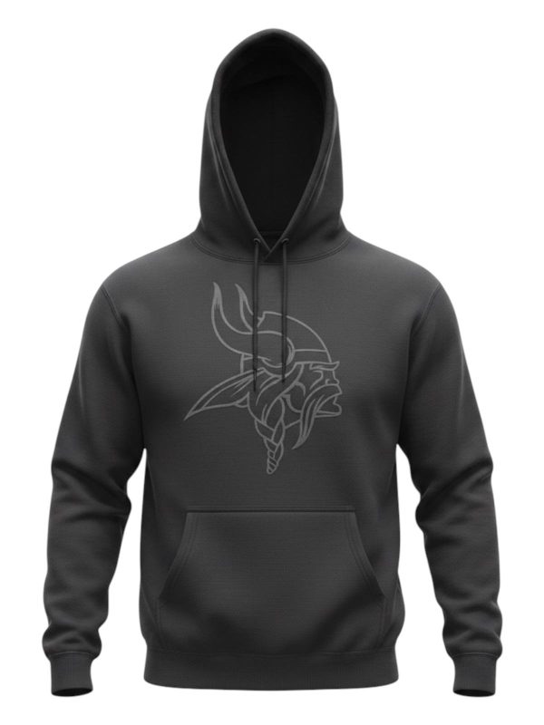 Black Hooded Viking Head Sweatshirt